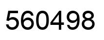Number 560498 black image