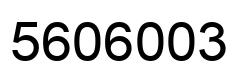 Number 5606003 black image
