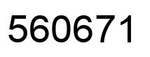 Number 560671 black image