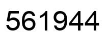 Number 561944 black image