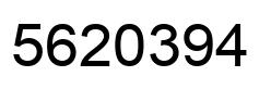Number 5620394 black image