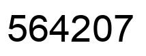 Número 564207 imagen negro