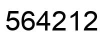 Número 564212 imagen negro