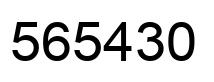 Number 565430 black image