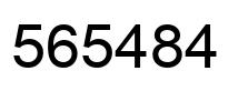 Number 565484 black image