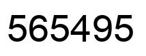 Number 565495 black image