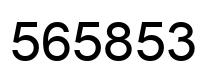 Number 565853 black image
