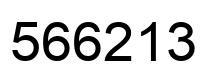 Number 566213 black image