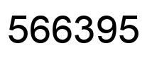 Number 566395 black image