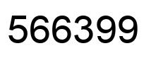Number 566399 black image