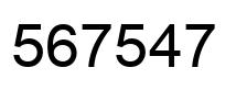 Number 567547 black image