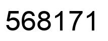 Number 568171 black image