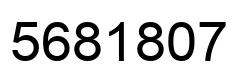 Number 5681807 black image