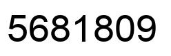 Number 5681809 black image