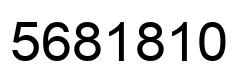 Number 5681810 black image