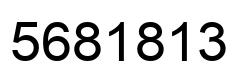 Number 5681813 black image