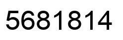 Number 5681814 black image