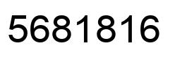 Number 5681816 black image