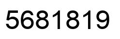 Number 5681819 black image