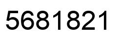 Number 5681821 black image