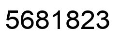 Number 5681823 black image