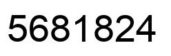 Number 5681824 black image