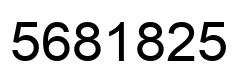 Number 5681825 black image