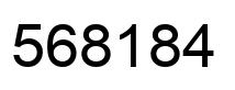 Number 568184 black image