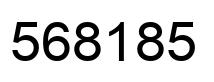Number 568185 black image
