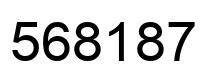 Number 568187 black image