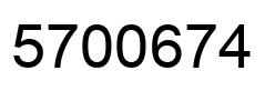 Number 5700674 black image