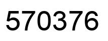Number 570376 black image