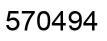 Number 570494 black image
