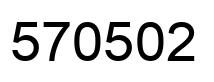 Number 570502 black image