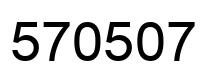 Number 570507 black image
