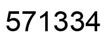 Number 571334 black image
