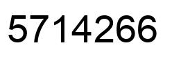 Number 5714266 black image