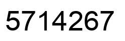 Number 5714267 black image