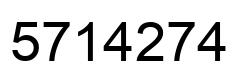 Number 5714274 black image