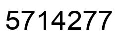 Number 5714277 black image