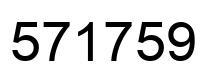 Number 571759 black image