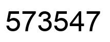 Number 573547 black image