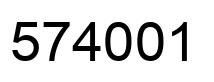 Number 574001 black image
