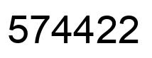 Number 574422 black image