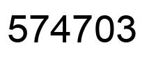 Number 574703 black image