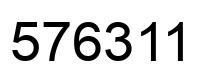 Number 576311 black image