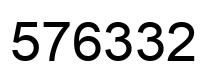 Number 576332 black image