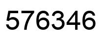 Number 576346 black image