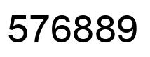 Number 576889 black image