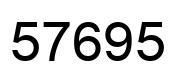 Número 57695 imagen negro
